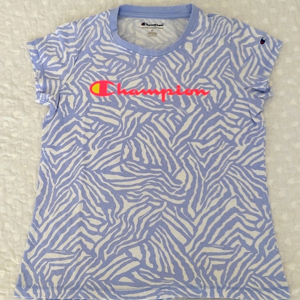 CHAMPIONS GIRL T-SHIRT - Size XL - Violet/White